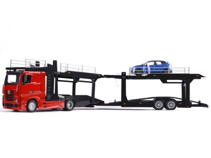 Mercedes Actros 2545 + Renault Captur 1:43 - Bburago  Mercedes-Benz Actros 2545 s modelem Renault Captur - kovový model auta