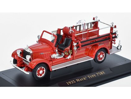 Mack Type 75BX hasičské auto 1:43 - Lucky Die Cast  Mack Type 75 BX 1935 - hasičské auto