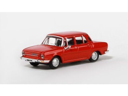 Škoda 110L (1973) 1:72 Červená Paprika - Abrex  Škoda 110L - kovový model auta