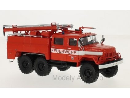 ZIL-131 (AC-40) hasičský vůz 1:43 Premium ClassiXXs - časopis s modelem  ZIL 131 AC 40 Feuerwehr - kovový model auta