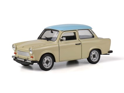 Trabant 601 béžový / modrý 1:24 - Welly  Trabant 601 1:24 Welly