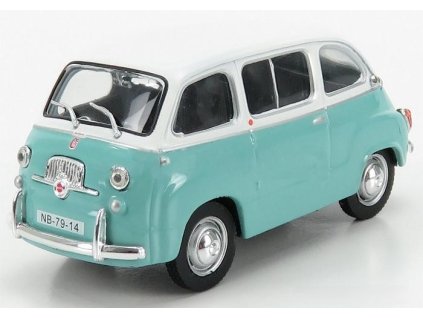 Fiat 600 Multipla 1:43 - Kultovní auta ČSSR časopis s modelem #129  Fiat 600 - kovový model