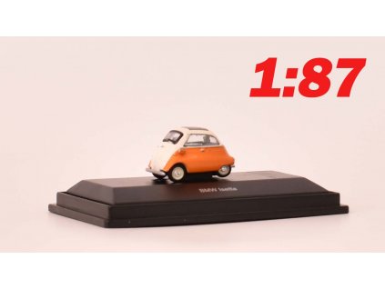 BMW Isetta bílá / oranžová 1:87 - Schuco  BMW Isetta - kovový model auta