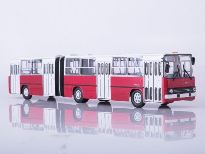 IKARUS 280.33 červený 1:43 - Sovetskij avtobus - časopis AutoModels s modelem  IKARUS-280 - kovový model autobusu