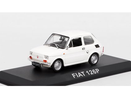Fiat 126P 1:43 - Legendární automobily minulé éry časopis s modelem #21  Fiat 126P - kovový model auta