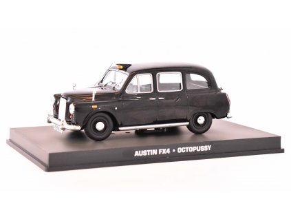 Austin FX4 Taxi 1983 James Bond 1:43 časopis AutoModels s modelem  Austin FX4 Taxi - kovový model auta