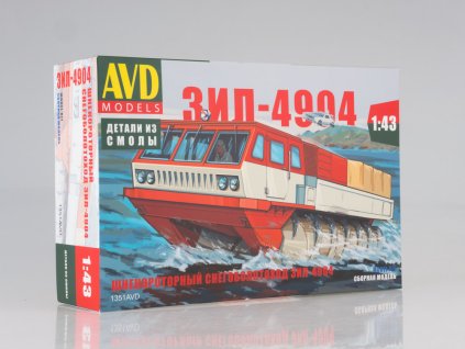 ZIL-4904 šroubové terénní vozidlo 1:43 - AVD  ZIL 4904 šroubové terénní vozidlo - stavebnice AVD