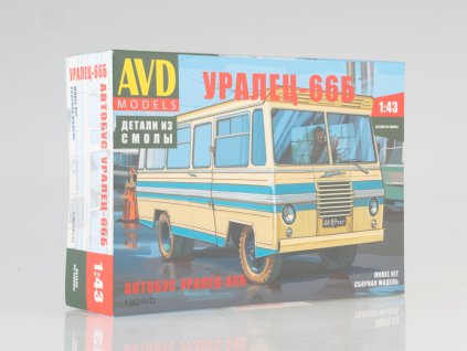 Autobus URALĚC-66B - 1:43 - AVD  Autobus URALĚC-66B - stavebnice AVD