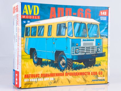 Autobus APP-66 GAZ-66 - 1:43 AVD  Autobus APP 66 GAZ- stavebnice AVD