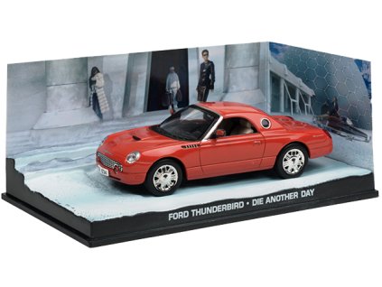 Ford Thunderbird 1999 James Bond 1:43 časopis s modelem  Ford Thunderbird - kovový model auta