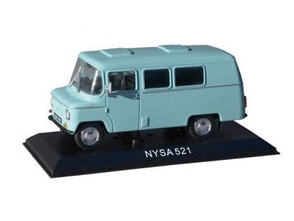 Nysa 521 1:43 - Legendární automobily minulé éry časopis s modelem #34  Nysa 521 - kovový model auta