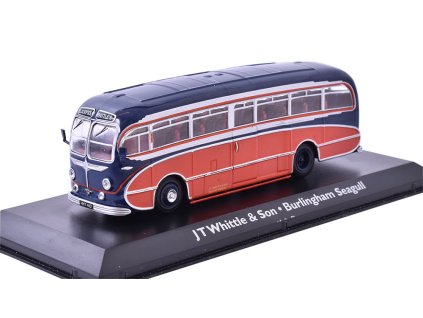 Burlingham seagull J.T. Whittle & Sons 1:72 - Atlas Classic Coaches časopis s modelem  Burlingham seagull J.T. Whittle & Sons - kovový model autobusu