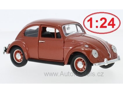 VW Kafer Beetle Brouk 1:24 Lucky Die Cast časopis s modelem  Volkswagen Kafer - kovový model auta