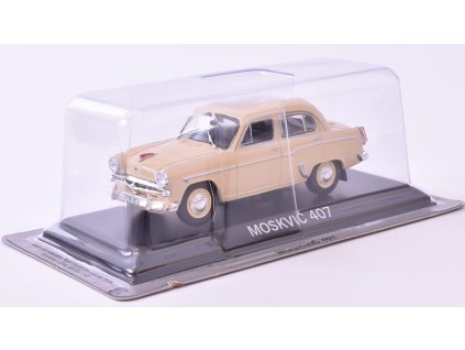 Moskvič 407 1:43 - Legendární automobily minulé éry časopis s modelem #66  Moskvič-407 - kovový model auta