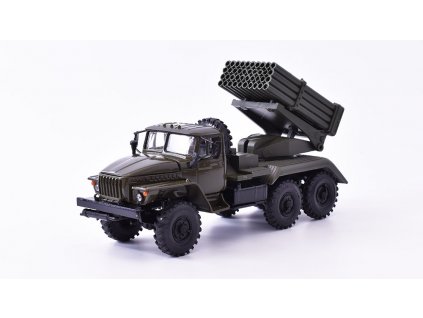 BM-21 Grad 1:43 - Elekon časopis AutoModels s modelem  BM-21 Grad - kovový model