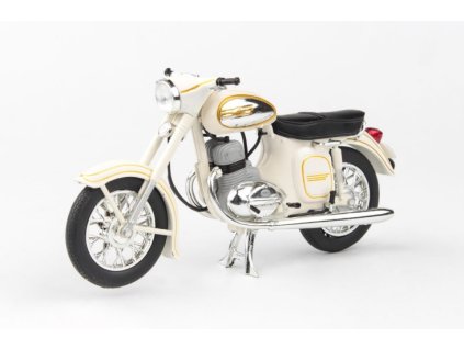 Jawa 350 Kývačka Automatic 1966 bílá 1:18 - Abrex  JAWA 350 - kovový model motorky