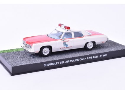 Chevrolet Bel Air Police car James Bond 1:43 časopis AutoModels s modelem  Chevrolet Bel Air Police car - kovový model auta