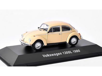 Volkswagen 1300L 1980 1:43 - časopis s modelem  VW ESCARABAJO BEETLE Kafer Brouk - kovový model auta