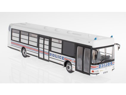 Irisbus Agora S Police TPI 2002 1:43 - Hachette časopis s modelem  Irisbus Agora S Police TPI 2002 - kovový model  autobusu