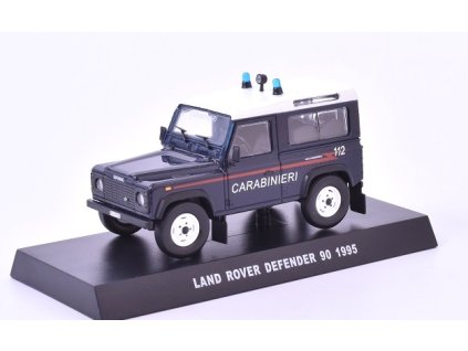 Land Rover Defender 90 - 1995 1:43 - DeAgostini časopis s modelem  Land Rover Defender 90 CARABINIERI - 1995 - kovový model