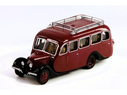 Citroen U23 Autocar vínová 1:87 - Norev  Citroen U23 Autocar - kovový model