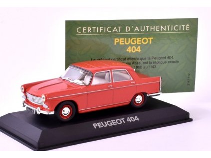 Peugeot 404 - 1968 1:43 - Atlas časopis s modelem BAZAROVÉ ZBOŽÍ  Peugeot 404 1968 - kovový model auta