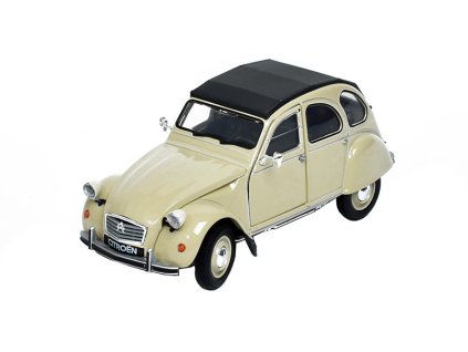 Citroen 2CV 1982 1:24 - Welly  Citroen 2CV 1982 1/24 - kovový model auta