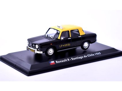 Renault 8 1:43 Santiago de Chile 1965 - Taxíky světa časopis s modelem  Renault-8 Santiago de Chile 1965 - kovový model taxi bez časopisu