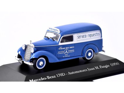 Mercedes-Benz 170D Automotores Juan M. Fangio 1954 1:43 - časopis s modelem  Mercedes 170 D Autoservis 1954 - kovový model auta