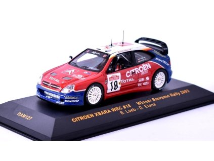 Citroen Xsara WRC #18 Rally Sanremo 2003 1:43 - IXO Models  Citroen Xsara WRC No.18 Winner Rally Sanremo - kovový model auta