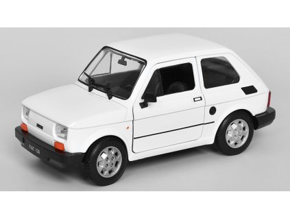 Fiat 126 bilá 1:21 - Welly  Fiat 126 - kovový model auta