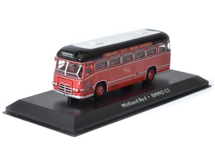 Midland Red BMMO C5 1:72 - Atlas Classic Coaches časopis s modelem  Midland Red BMMO C5 - kovový model