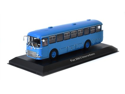 Fiat 306-3 Interurbano 1972 1:72 - Atlas Classic Coaches časopis s modelem  Fiat 306 3 Interurbano - kovový model  autobusu