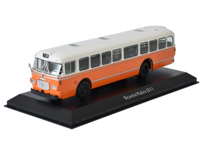 Scania Vabis D11 1964 1:72 - Atlas Classic Coaches časopis s modelem  Scania Vabis D 11 - kovový model autobusu