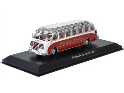 Kassbohrer Setra S8 1951 1:72 - Atlas Classic Coaches časopis s modelem  Setra S8 Kassbohrer - kovový model autobusu