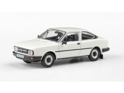 Škoda Garde 1982 Bílá Ledová 1:43 - Abrex  Škoda Garde 1982 1:43 - Bílá Ledová - kovový model auta