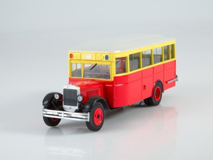 ZIS-8 autobus 1:43 MODIMIO - Naše autobusy časopis s modelem #9  ZIS 8 - kovový model autobusu