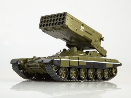 TOS-1A 1:43 - Naše Tanky - Časopis s modelem #21  TOS 1A - kovový model tanku