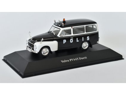 Volvo PV445 Duett Policie 1953 1:43 - Atlas časopis s modelem  Volvo PV445 Duett Police - kovový model auta