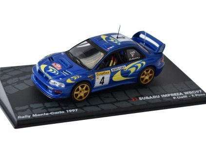 Subaru Impreza WRC97, Rally Monte-Carlo 1997 1:43 SpecialC. - časopis s modelem  Subaru Impreza WRC97, Rally Monte-Carlo 1997 - kovový model auta