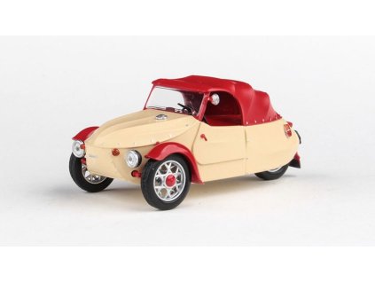 Velorex 16/350 (1966) 1:43 - Abrex Písková/Vínová/Vínová  Velorex 16/350 (1966) 1:43 - kovový model auta
