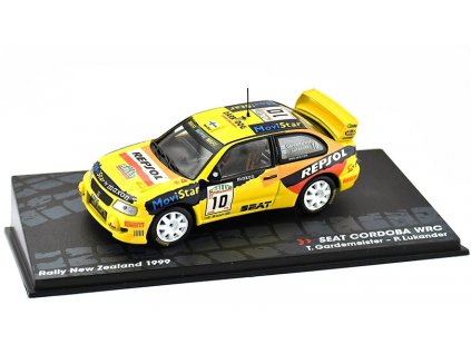 Seat Cordoba WRC Rally New Zealand 1999 1:43 SpecialC. časopis s modelem  Seat Cordoba WRC Rally New Zealand 1999 Gardemeister / Lukander - kovový model auta