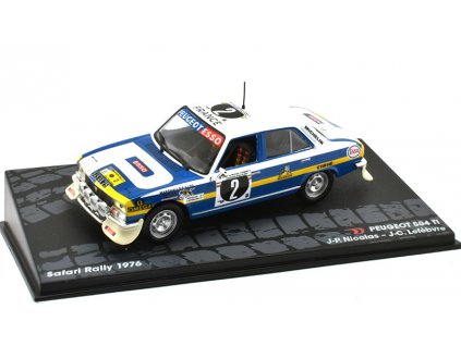 Peugeot 504 TI Safari Rally 1976 1:43 SpecialC. časopis s modelem  Peugeot 504 TI Safari Rally 1976 Nicolas /  Lefebvre - kovový model auta