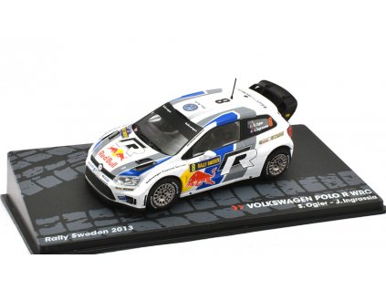 Volkswagen Polo R WRC #8 Rally Sweden 2013 1:43 DeAgostini časopis s modelem  VW Polo WRC - kovový model