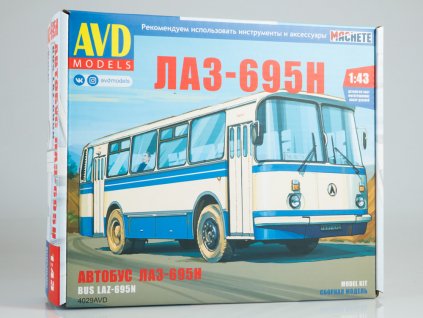 Autobus LAZ-695N - 1:43 - AVD  Autobus LAZ-695N - stavebnice AVD