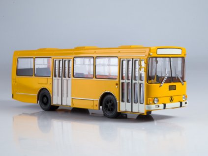 LAZ-4202 autobus 1:43 - Naše autobusy Rusko časopis s modelem #12  LAZ 4202 - kovový model autobusu