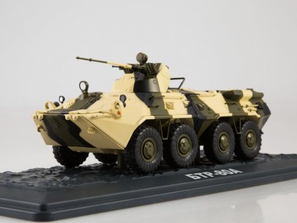 BTR-80A 1:43 - Naše Tanky časopis s modelem #48  BTR-80A - kovový model tanku