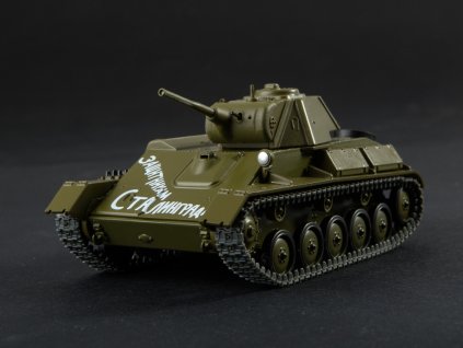 T-70 tank 1:43 - Naše Tanky Časopis s modelem #42  T 70 - kovový model tanku