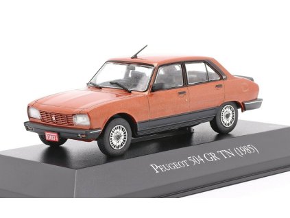 Peugeot 504 GR TN 1985 1:43 - časopis s modelem  Peugeot-504 GR TN 1985 - kovový model auta