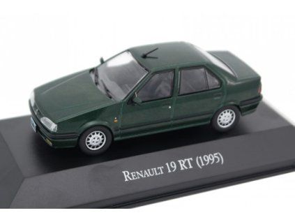 Renault 19 RT 1995 1:43 - časopis s modelem  Renault 19RT - kovový model